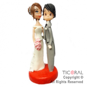 ADORNO PAREJA DE NOVIOS PORCELANA FRIA G x 1